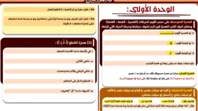 ملخص النحو للصف الثالث الثانوي محمد صلاح 2025 pdf