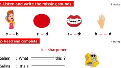 امتحان لغة انجليزية اول 3 وحدات للصف الاول الابتدائي ترم اول 2024 / 2025 pdf