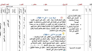 دفتر تحضير رياضيات الصف الثالث الابتدائي pdf 2025 / 2024 ترم اول