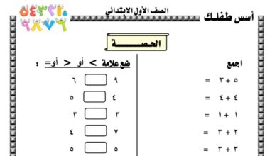 مذكرة رياضيات للصف الأول الإبتدائي ترم أول 2025 pdf