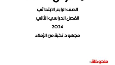 المهام الادائيه الاسترشاديه في جميع المواد للصف الرابع الابتدائي مدارس اللغات 2025 pdf من المتميز