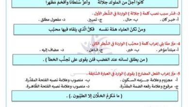 جميع أسئلة نحو الثانوية العامة الواردة في الامتحانات السابقة بدون إجابات 2025 pdf